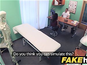 faux clinic shy black-haired has explosive climaxes